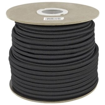 Elastisch Touw - 8 mm - ZWART - elastiek per meter