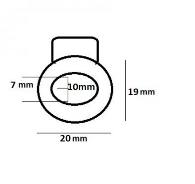 Bevestigingsclip met Veer voor Elastisch Touw - 7 mm - Zwart