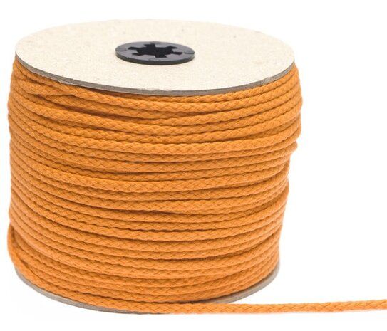 50 meter Elastisch Touw - 3mm - Oranje - Op rol