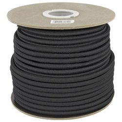 Elastisch Touw - 8 mm - ZWART - Rol 100 meter