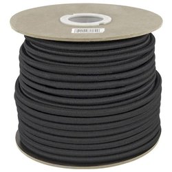 200 meter Elastisch Touw - Zwart - 4mm - elastiek op rol