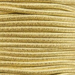 3mm Elastisch Touw - Lurex goud - 50 meter op rol